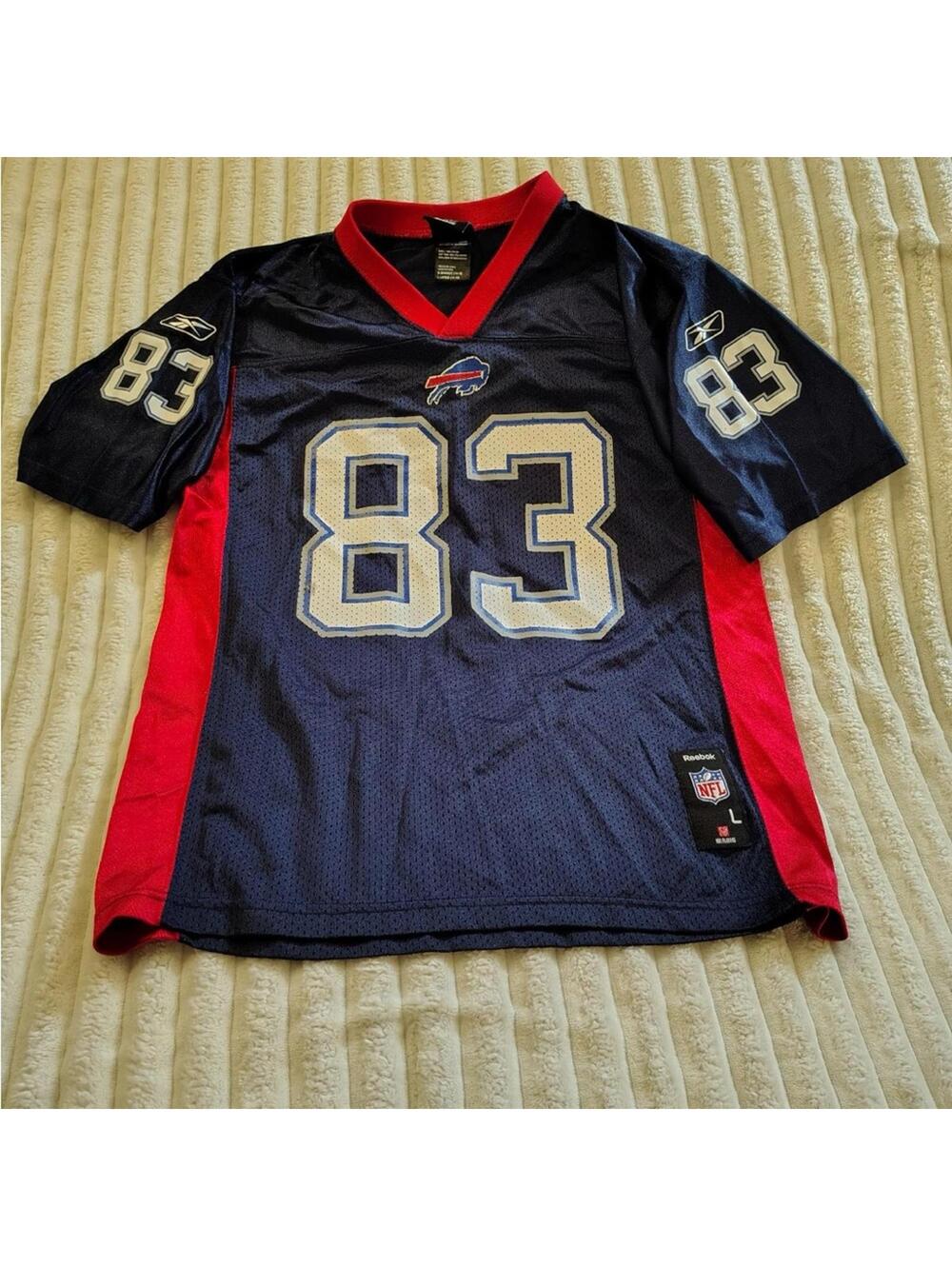 NFL Buffalo Bills Jersey Boys Size 14/16 Short Sleeves Football  Gear #83 Evans